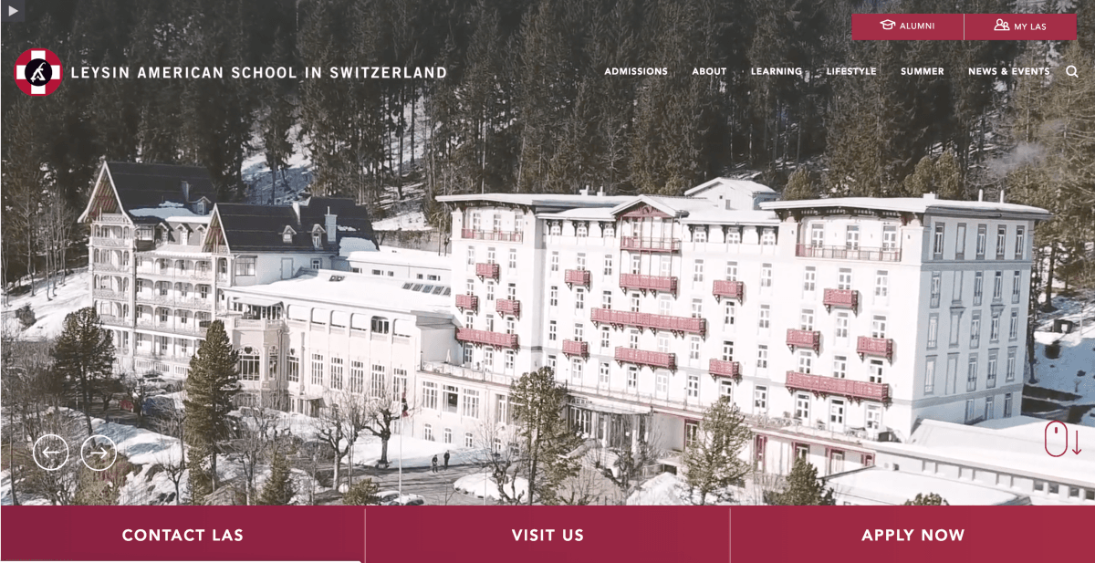 Leysin American School — boarding school campus